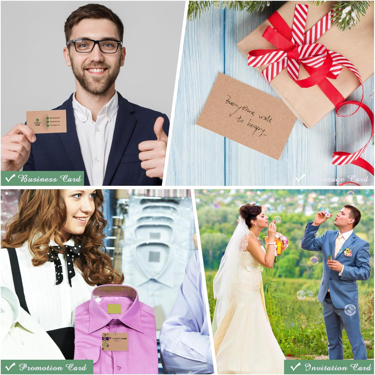 Picture of Craft vintage Business Card Print Paper 10 Pcs