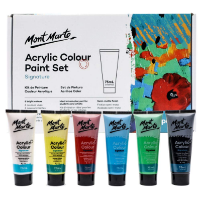 Picture of Mont Marte Acrylic Color Paint Set 75ml 6 Pcs