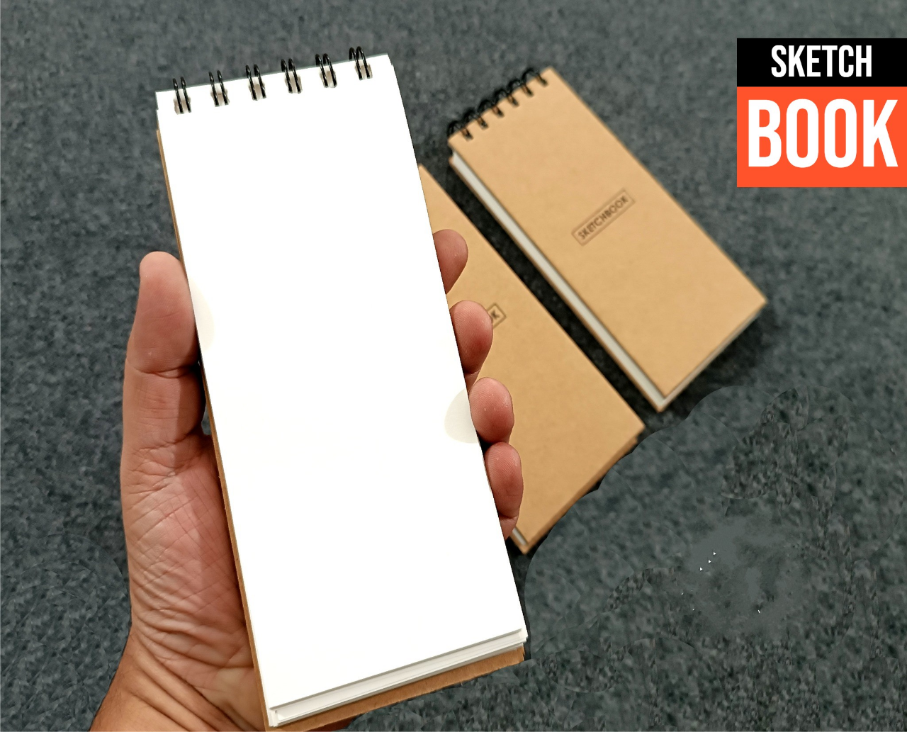 Picture of Papertree Mini sketch book Handy size drawing sketch pad 7x3.5 inch