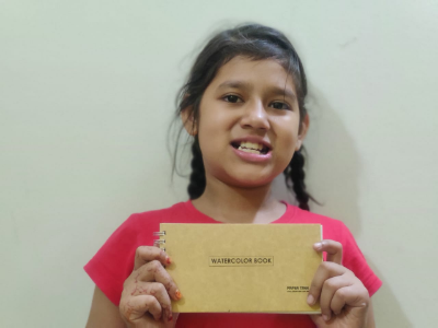 Picture of Papertree watercolor book 7x3.5 inch - 40 sheets