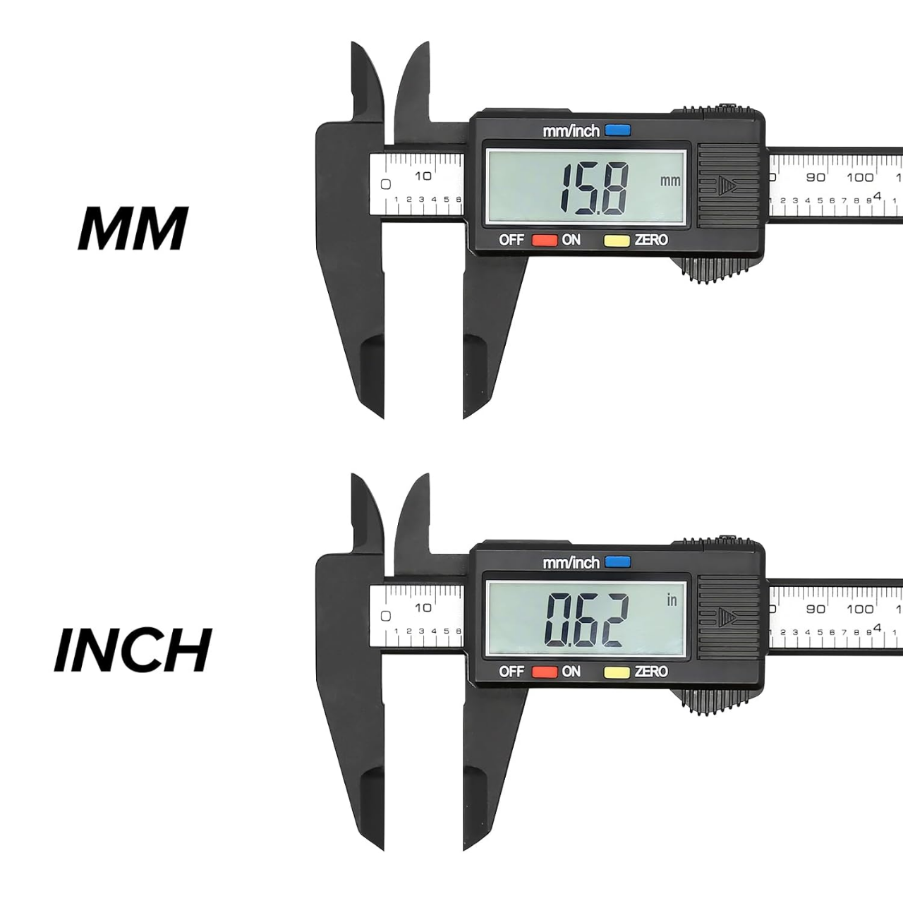 Picture of Vernier Caliper Digital Display Caliper Mini Text Play Caliper Student Vernier Ruler 0 to 150mm Measuring Tool