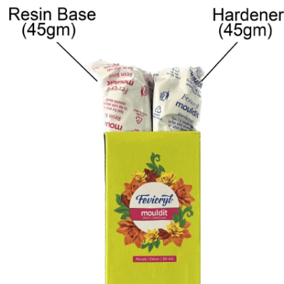 Picture of Fevicryl Mouldit epoxy compound 90g Mouldit Clay Set for Modelling and Sculpting, Air Dry Clay for Art and Craft