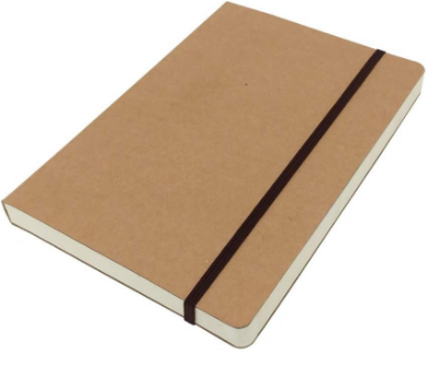 Picture of Daily Journal sketch Book Brown cover Notebook with Elastic Band