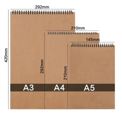 Picture of Sketch art & drawing Book, Spiral Cartridge paper For Artists A5 -1 pc