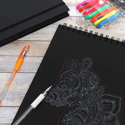 Picture of Black Paper Note Book A5