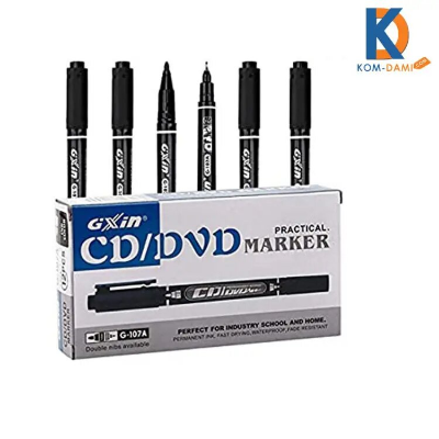 Picture of Gixin CD/DVD/OHP Marker Pen - Black (5pcs)
