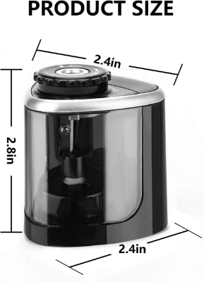 Picture of Electric Pencil Sharpener Portable Battery Operated Pencil Sharpener High-Speed Automatic pencil sharpener for Home Office School Classroom