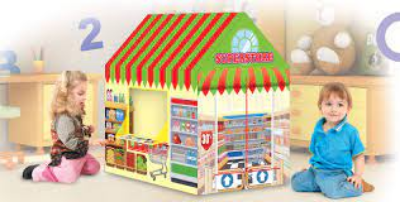 Kiddie Play Supermarket Playhouse Kids Play Tent for Boys & Girls Indoor Outdoor Toy