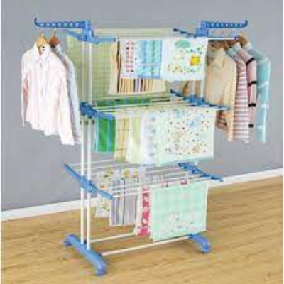 Three Layers Rectangle Collapsible Garment Rack Stand Dryer Of Clothes Hanger