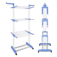 Three Layers Rectangle Collapsible Garment Rack Stand Dryer Of Clothes Hanger