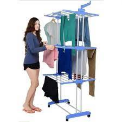 Three Layers Rectangle Collapsible Garment Rack Stand Dryer Of Clothes Hanger