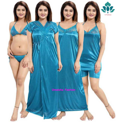 Picture of Fashionable 6 Part Nighty Dress For Ladies - Night Dress For Women - Night Dress For Women