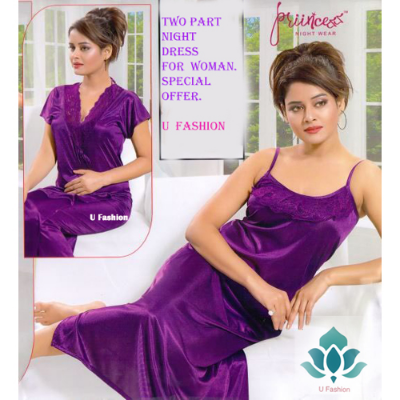 Picture of Night ( Nighty) 2 Part Long Indian Night Dress For Women - Night Dress For Women