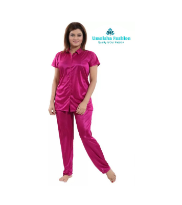 Picture of Comfortable Nightwear for Women Short Sleeve Shirt and Pant - Night Dress For Women - Night Dress For Women - Night Dress For Women