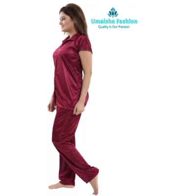 Picture of Comfortable Nightwear for Women Short Sleeve Shirt and Pant - Night Dress For Women - Night Dress For Women - Night Dress For Women