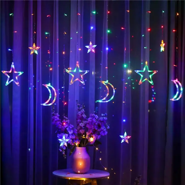 Buy 3.5m moon star curtain lights christmas led fairy string lights 220v  at Best Price in Bangladesh
