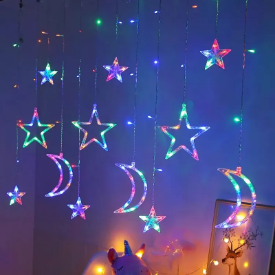 Buy 3.5m moon star curtain lights christmas led fairy string lights 220v  at Best Price in Bangladesh