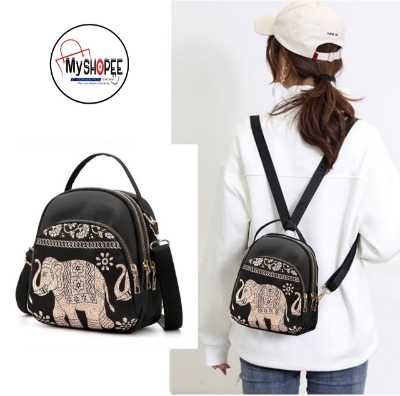 Picture of New Trendy Fashion Printing Mini Backpack for Women Nylon Rucksack Multilayer Crossbody & Shoulder School Bags For Girls Stylish Cute Look Women MY SHOPEE BD