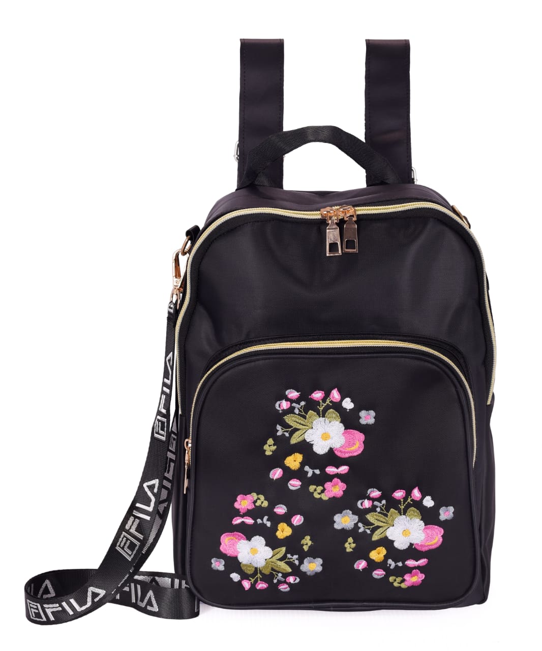 Picture of Flower Embroidery Beautiful Bag Travel Student School Small Casual Printing School Backpack, Large Capacity Nylon Rucksack Multilayer Crossbody & Shoulder Bags, Waterproof Travel Ladies Bags my shopee bd