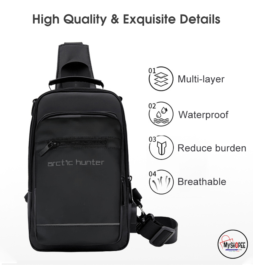 Picture of MY SHOPEE BD - Bag for Boys Chest Pack Multi-functional Chest Bag School Bag  Zipper Bag Sports Bag Waterproof Bag For Men Street Shoulder Bag Messenger Bag Travel Bag Work or Business Bag