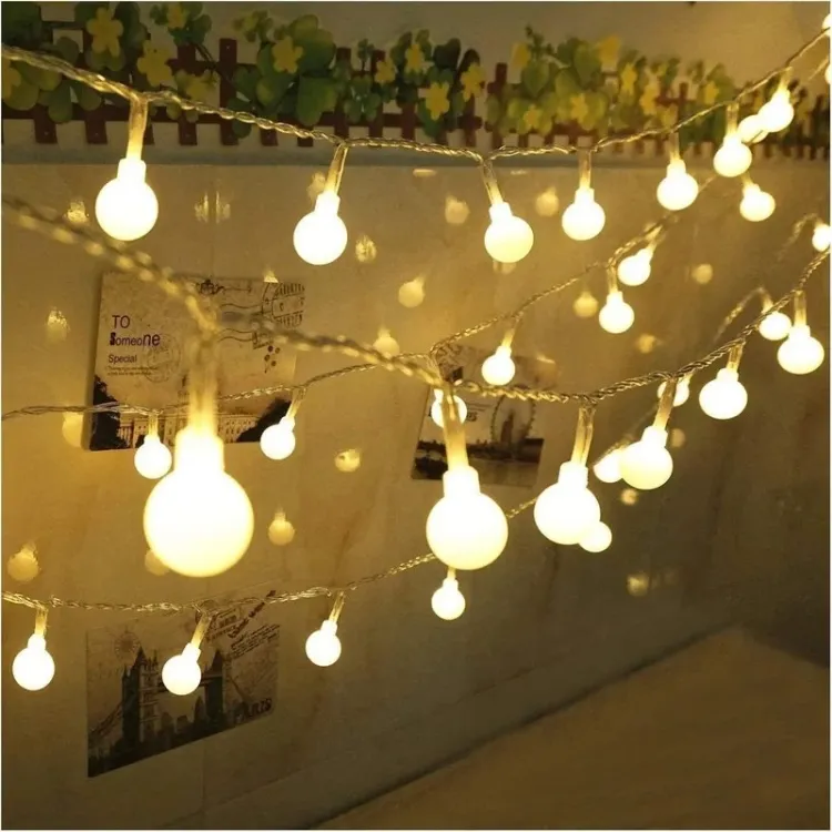 Buy Warm White Snow Ball Fairy Lights , Waterproof Decorative Fairy Lights Set of 28 Pieces at Best Price in Bangladesh