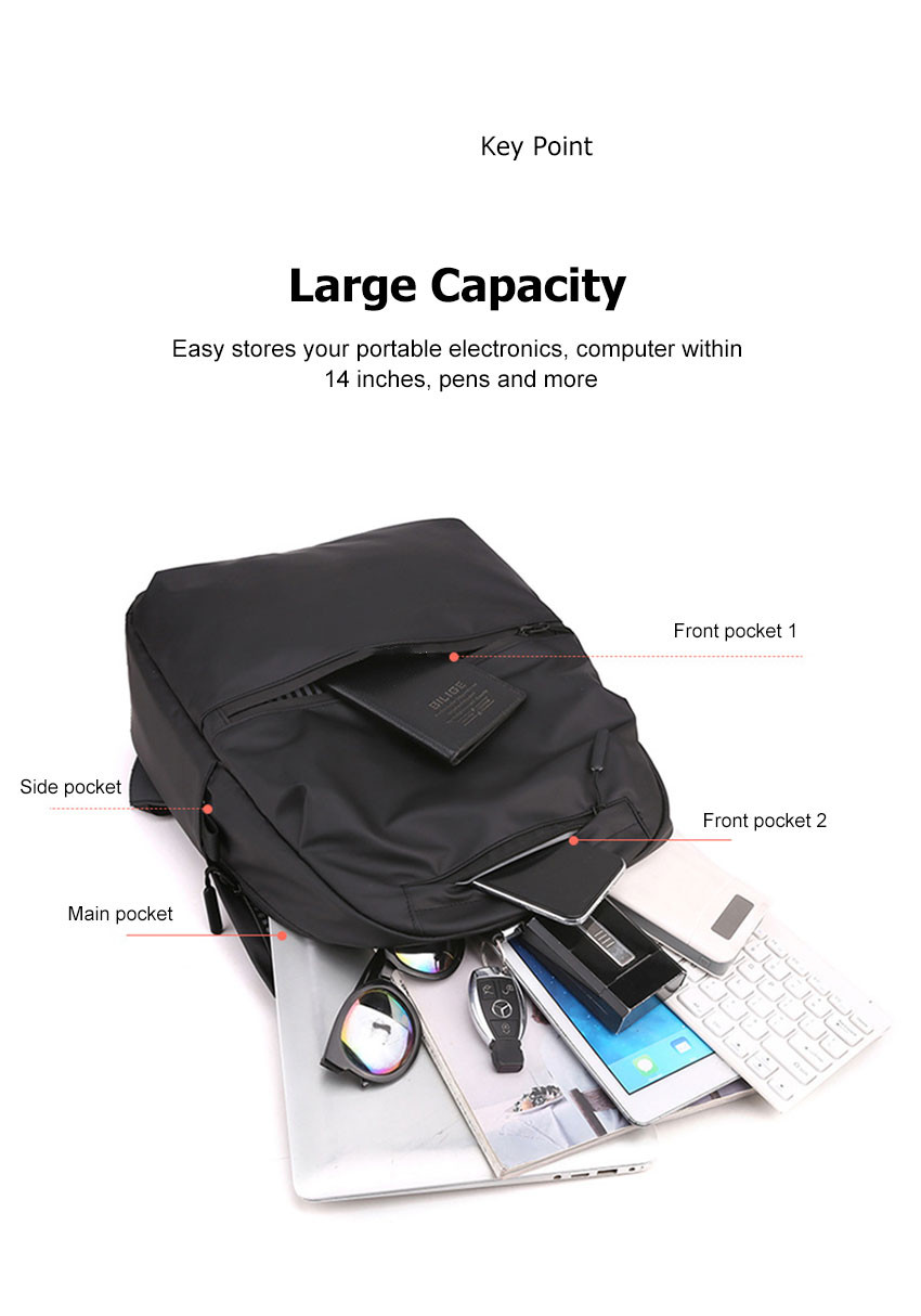 Picture of New Fashion Large Capacity Backpack Laptop Bag Backpack Water Resistant Backpack With USB Port my shopee bd