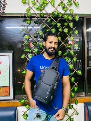 Picture of Mark Ryden Fan's made addition Men's Shoulder Bag Waterproof Oxford Cross Body Double Layer Zipper Bag High-Capacity Travel Phone Pouch Fashion Bag made in bangladesh