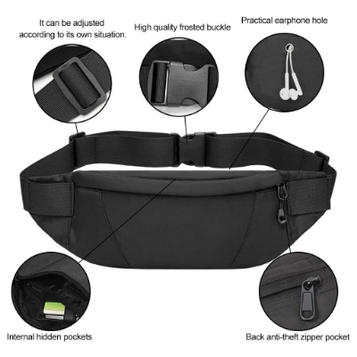 Picture of MY SHOPEE BD sport Cross Body Bag for men  Fashionable Men's Waist Bag  Waist Crossbody Bag - made in bangladesh