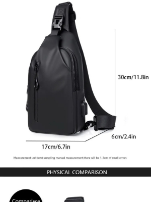 Picture of Men's Shoulder Bag Waterproof Oxford Cross Body Double Layer Zipper Bag High-Capacity Travel Phone Pouch Fashion Bag MyShopeeBD