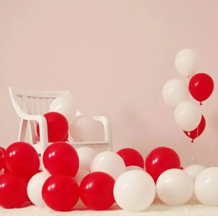 Buy White and Red Balloons-50 Pieces/Red and White Color Balloons 50 Pieces Package at Best Price in Bangladesh