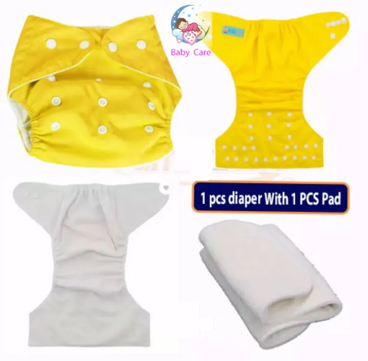 Picture of Washable Reusable Cloth Diaper Pant for Baby Random Colour-( 0-24 Months)1PCS