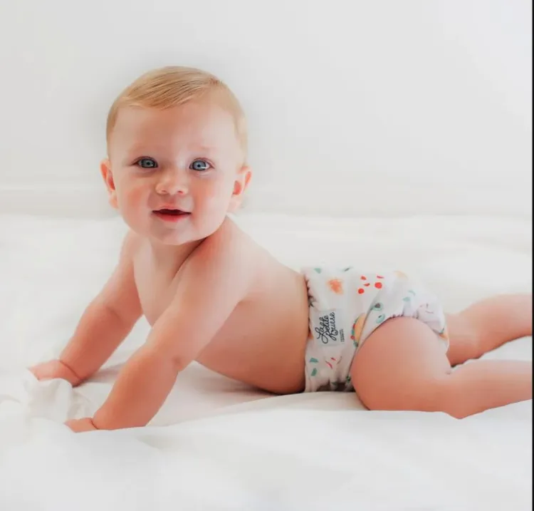 Picture of Baby Washable Cloth Diaper Nappies with Wet-Free Inserts, Washable Reusable Pocket Cloth Diapers for New Born Baby 0-24 month for Babies/Infants/Toddlers-1 PC