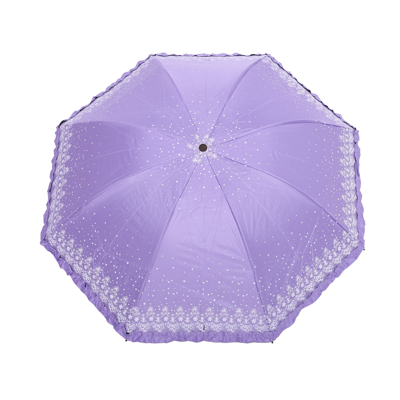Picture of Ladies Fashionable and Elegant Anti UV Sunshade Print Border Lace Umbrella