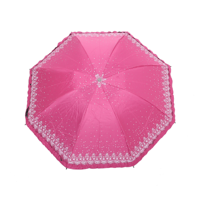 Picture of Ladies Fashionable and Elegant Anti UV Sunshade Print Border Kuchi Umbrella