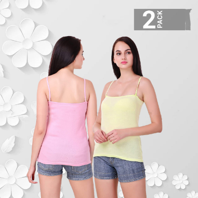 Picture of 2 Pcs Ladies Inner tops For All Season Use Cotton Tank tops Camisoles.