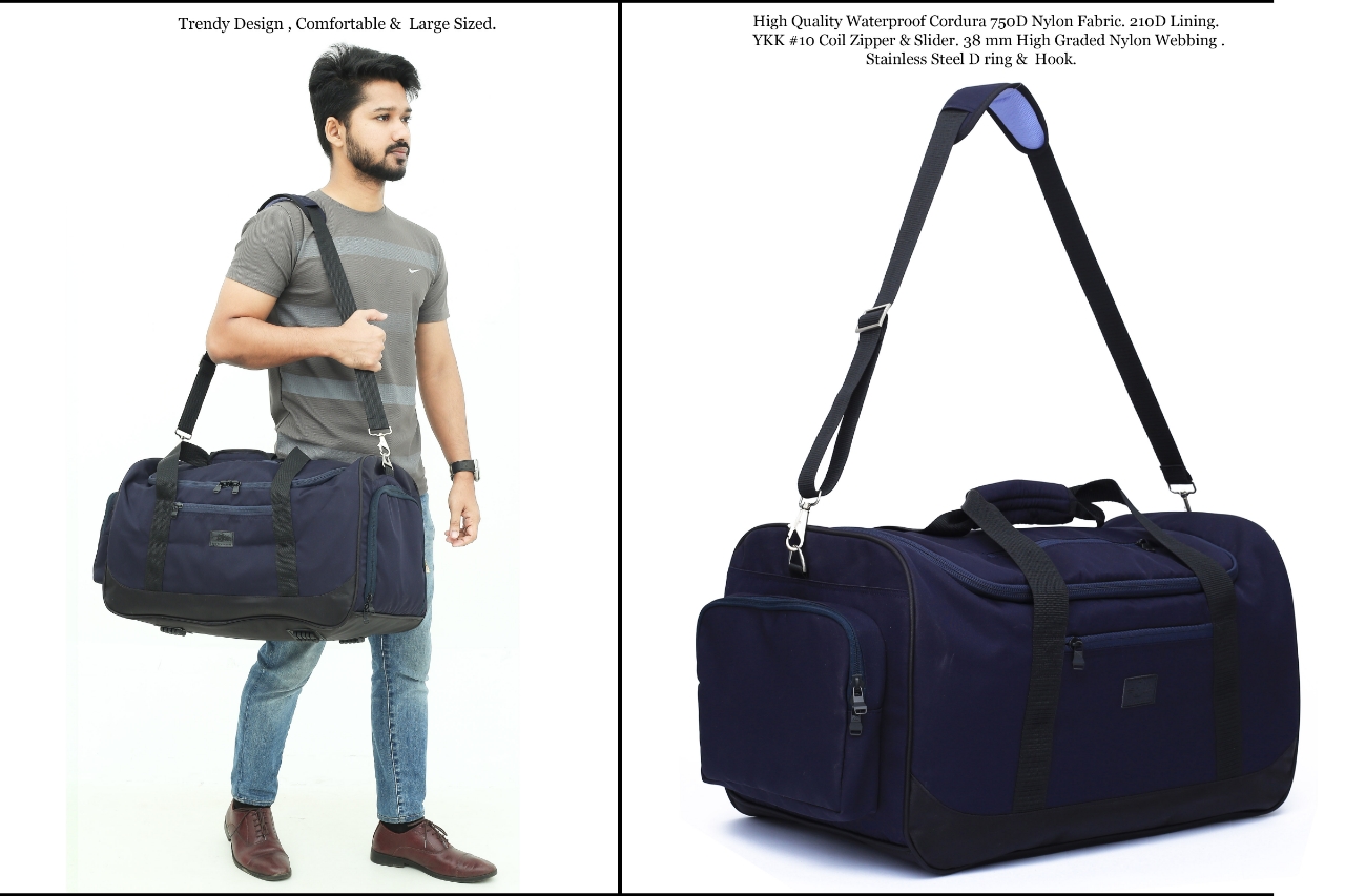 Picture of Large 7-8 days Travel Bag- 7-8 Days Family Tour Duffel Bag - Waterproof Large Travel Bag- Large Travel Bag (Navy Blue)