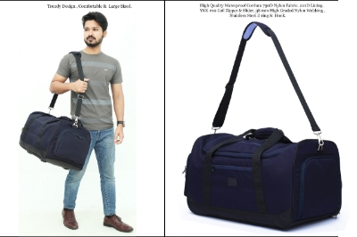 Picture of Large 7-8 days Travel Bag- 7-8 Days Family Tour Duffel Bag - Waterproof Large Travel Bag- Large Travel Bag (Navy Blue)