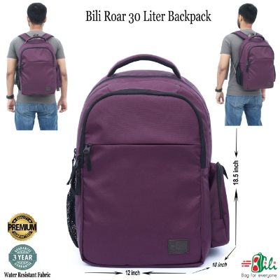 Picture of Bili Online Roar Premium Backpack ( Large Size 30 Liter)-Waterproof Backpack (Plum Magenta) Backpack School Bag College Bag Office Bag