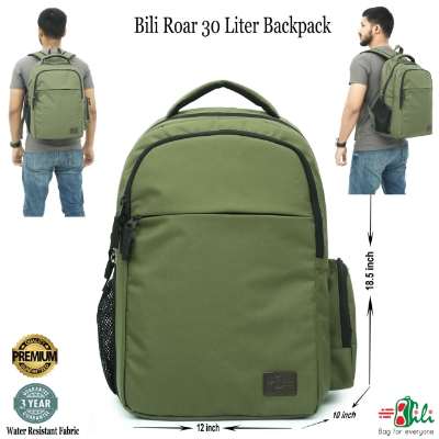 Picture of Bili Online Roar Premium Backpack ( Large Size 30 Liter)-Waterproof Backpack (Moss Green) Backpack School Bag College Bag Office Bag