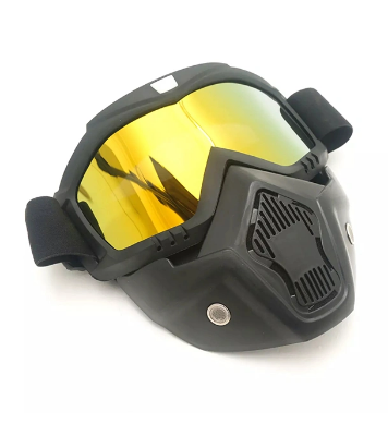 Picture of Safety Goggles Mask Wind, Dust, Protective Face Adjustable & Flexible Mask Helmet Mask For Biker Bike Rider