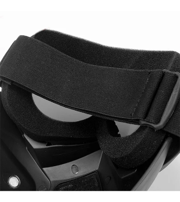 Picture of Safety Goggles Mask Wind, Dust, Protective Face Adjustable & Flexible Mask Helmet Mask For Biker Bike Rider