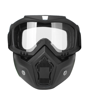 Picture of Safety Goggles Mask Wind, Dust, Protective Face Adjustable & Flexible Mask Helmet Mask For Biker Bike Rider