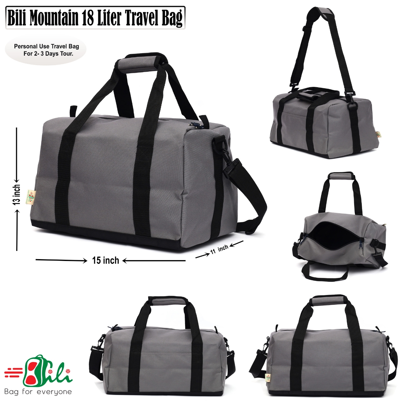 Picture of Bili Online 18 liter Gym Bag Gym Bag Travel Bag Sports and Gym Bag Sports Duffel bag Travel & Gym Bags for Both Men And Women Fitness Bag Men's And Women's Bag