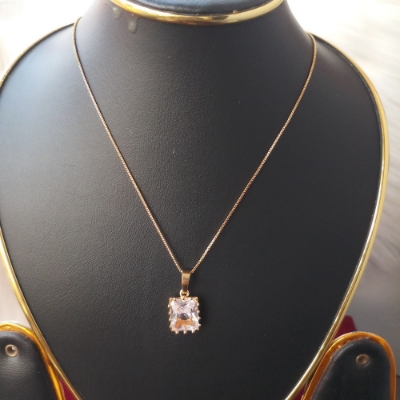 Picture of Long Chain Square shape Locket/Pendant Necklace for Girls and Women