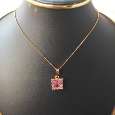 Picture of Long Chain Square shape Locket/Pendant Necklace for Girls and Women