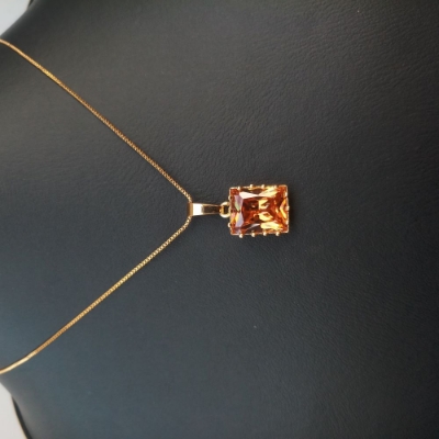 Picture of Long Chain Square shape Locket/Pendant Necklace for Girls and Women