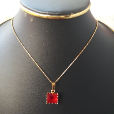 Picture of Long Chain Square shape Locket/Pendant Necklace for Girls and Women