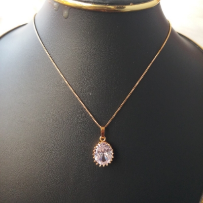 Picture of Long Chain Oval Shape Locket/Pendant Necklace for Girls and Women