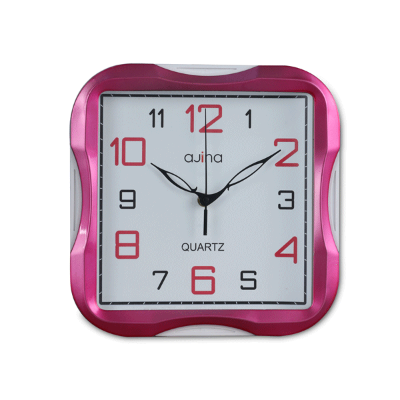 Buy Turban SQ Curve Wall Clock Magenta Online	