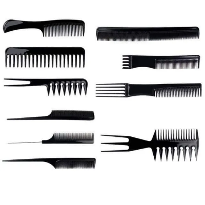 Buy Professional 10 Pcs/Set Hair Styling Comb Set Black Hairdressing Brush Specially Design For Hair Barbers Hair Salon - Hair Brush at Best Price In Bangladesh